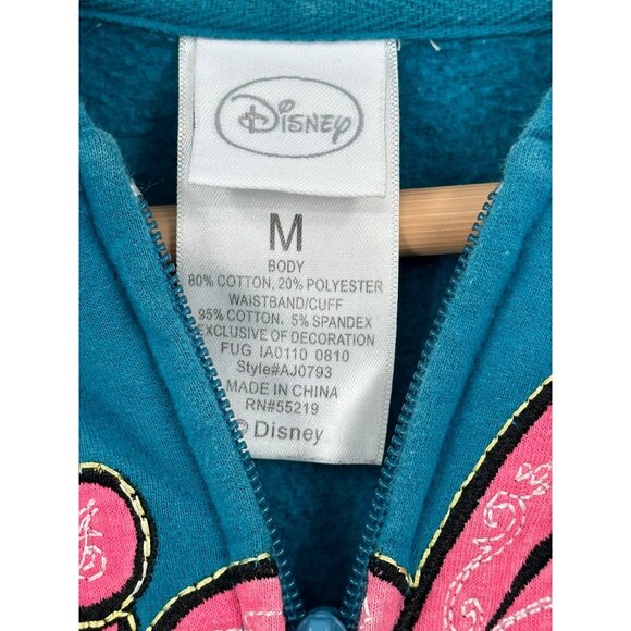Disney Mickey‎ Mouse zip up Jacket Womens Sized M Casual Embroidered Relaxed Y2K - Picture 2 of 9